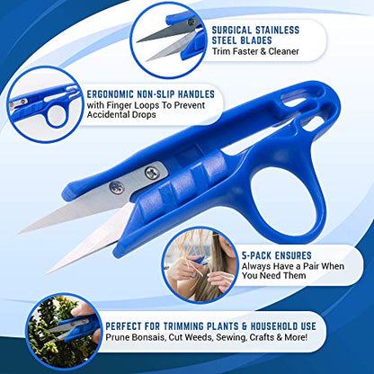 Happy Hydro - Mini Garden Clippers - Designed for Precise Pruning and Trimming - 10 Pack
