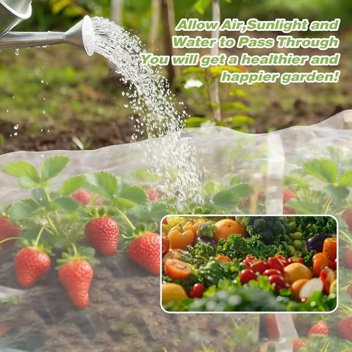 Garden Netting,Plant Covers 5x10 Ft Net Ultra Fine Mesh Protection Netting for Vegetable Plants Fruits Flowers Crops Greenhouse Row Cover Raised Bed Barrier Screen Protection Net Cover - size: 5FT*10FT