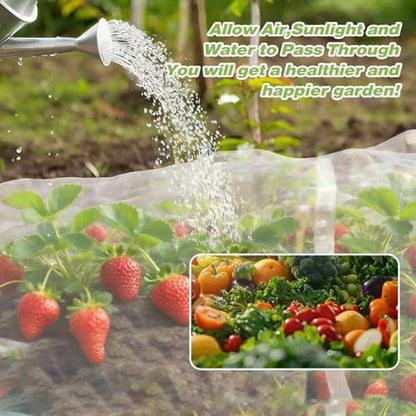 Garden Netting,Plant Covers 5x10 Ft Net Ultra Fine Mesh Protection Netting for Vegetable Plants Fruits Flowers Crops Greenhouse Row Cover Raised Bed Barrier Screen Protection Net Cover - size: 5FT*10FT