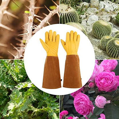 Rose Pruning Gloves for Women/Men，Long gardening Gloves Roses/Gardening/Logging/Farm/Cactus - size: Medium (Pack of 1)