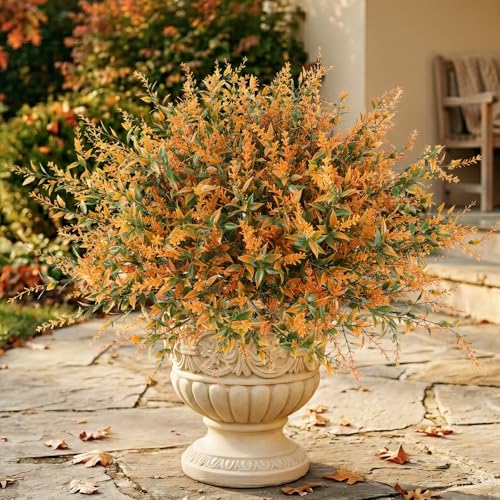 12 Bundles Artificial Fall Lavender Flowers, UV Resistant Outdoor Plants - color: Fall Lavender, size: 12 PCS