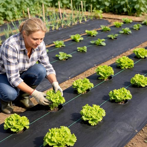 4FT x 100FT Weed Barrier Fabric, 3.2oz Landscape Fabric - size: 4x100FT