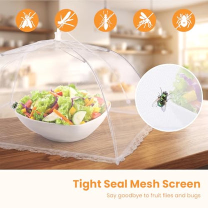 Food Covers for Outside Mesh, Food Nets for Outdoors, 8 Pack - size: 8 PACK (2*XXL+6*L)