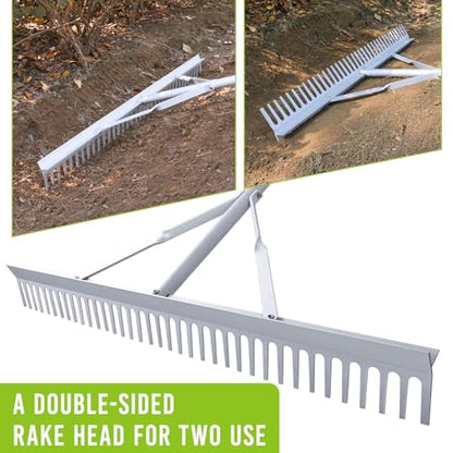 36 Inch Aluminum Landscape Rake - style: 36 Inch Landscape Rake