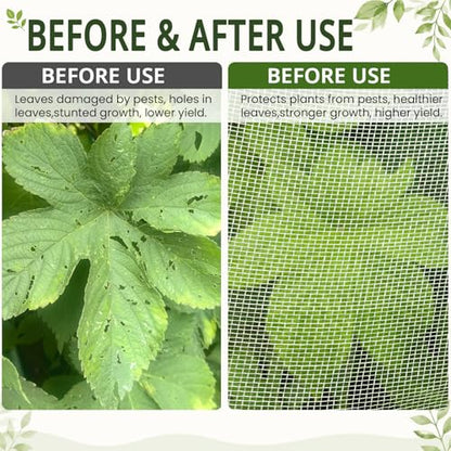 10Ft x 10Ft Garden Netting, Fine Mesh Insect Netting for Plant Protection - size: 10Ft x 10Ft
