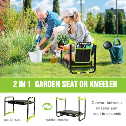 10.9in Wide Foldable Garden Kneeler and Seat, Heavy Duty with Thick Pad