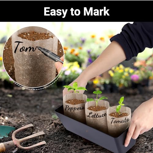Plant Grow Bags, 400pcs Plant Nursery Bag 5.5 x6.3 Inches, Fabric Seedling Pots Non-Woven Pouch for Potato, Flower, Tomato Plant Starts & Clones, Fruit Protection Bags Home Gardening Supply - color: White, size: 5.5"x6.3"/Pack of 400