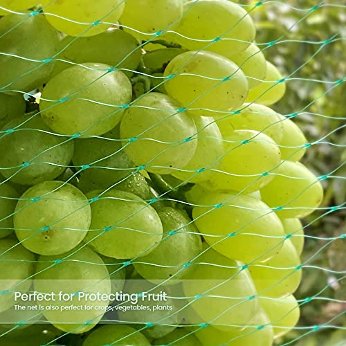 20 x 33ft Garden Netting, Bird Netting Strawberries Cover for Plants, Fruit, Vegetables,Seedlings with 100 PCS of Zip Ties - size: 20x33ft