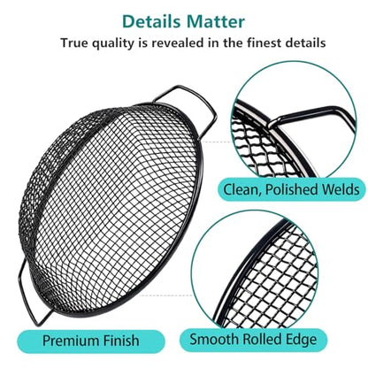 2PCS Soil & Compost Sifter with Handle, 3mm & 6mm for 5 Gallon Bucket