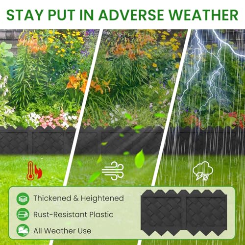 30 Pack Flower Bed Edging Borders, Landscape Edging with Stakes, 5" X 30ft