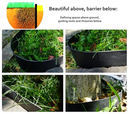 Anleolife 60ft Flexible Plastic Landscape Edging Coil with 18 Stakes - style: 60ft with 18pcs stakes