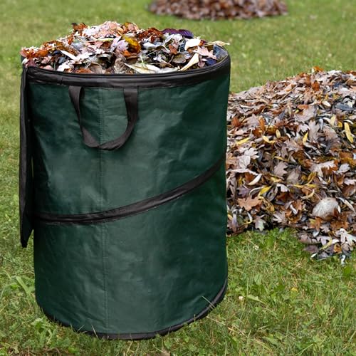 Wakeman Pop Up Outdoor Trash Can, Green, 46 Gallon - color: Green, size: 46-Gallon