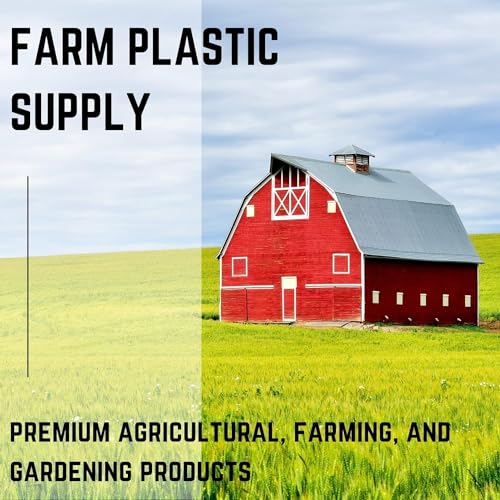 Farm Plastic Supply - Weed Control 6 Mil Black/White Polyethylene Sheeting - Heavy Duty Weed Barrier Landscape Fabric for Outdoor Gardens, Non Woven Weed Blocker Fabric, Weed Control (24' x 100') - size: 24' x 100'