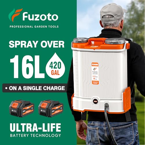 4.2 Gal Battery Powered Backpack Sprayer, Mixing System & 6H Runtime - size: 4.2GAL