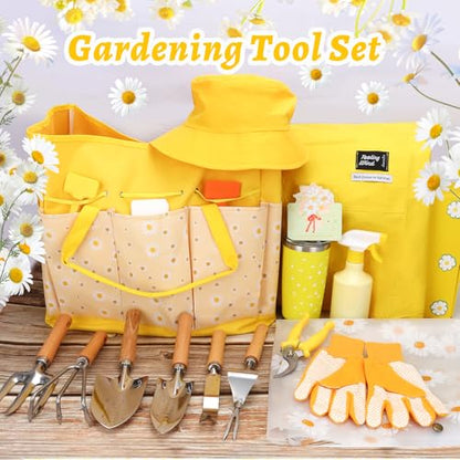 Women Gardening Gifts,19 PCS Daisy Garden Tool Set Kit,Gardening Tools Set