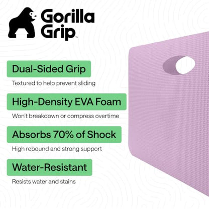 GORILLA GRIP® Extra Thick Foam Kneeling Pad for Gardening, 17.5x11 Purple - color: Purple