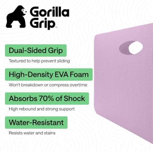 GORILLA GRIP® Extra Thick Foam Kneeling Pad for Gardening, 17.5x11 Purple - color: Purple