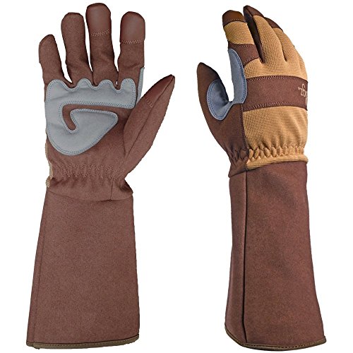 Digz Rose Pruning Thorn-Proof Gardening Gloves with Forearm Protection for Men and Women - size: Large (Pack of 1)