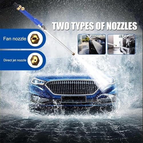 High Pressure Washer Extension Wand, Upgraded 2-in-1 Hydro Jet Hose Nozzle High Pressure for Car, 2026 New Water Arrow Sprayer, Jet Gutter Cleaning Tools for Patio Garden Outdoor Cleaning, Blue