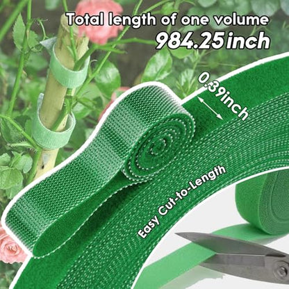 Reusable Fastening Tape Cable Tie, 98 Inch Roll For Cable Management Wire Organizer Plant Support Home Garden Use - color: 98 Inch Greener