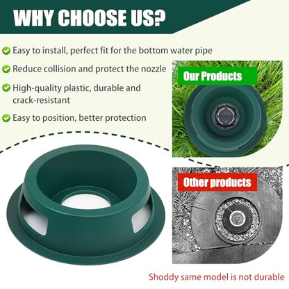 10 Pack Lawn Sprinkler Head Protector, Guards Against Mowers & Cars
