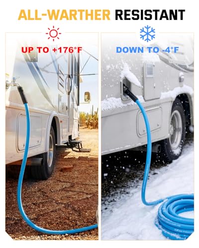 RV Water Hose 85FT, NSF 372 Certified Drinking Water Hose, Blue - size: 85FT
