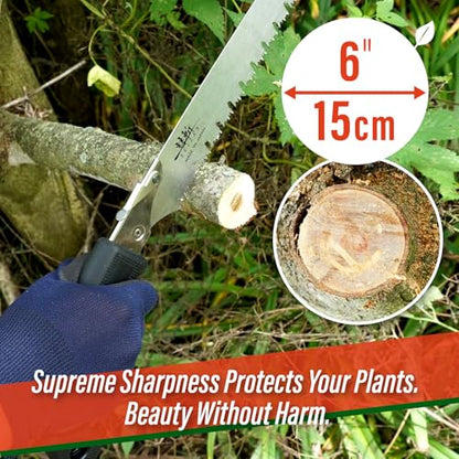 SUIZAN Pruning Saw 10.6" Gullet Blade - Japanese Hand Saws Tree Trimming - style: 10.6"/270mm Pruning saw