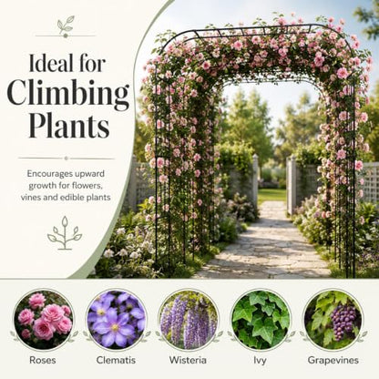 126" x15.8" x 94.5" Garden Arch Arbor Trellis