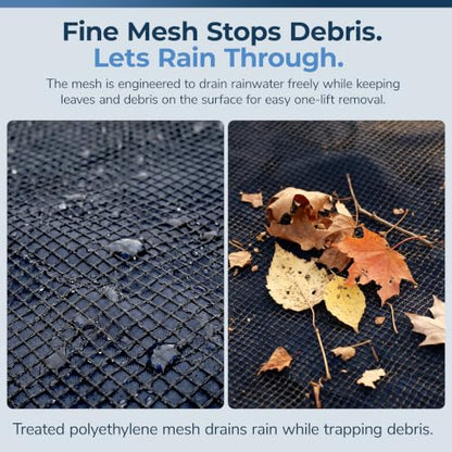 Blue Wave 16-ft x 32-ft Rectangular Leaf Net In Ground Pool Cover - size: 32' x 16' (Rectangular)