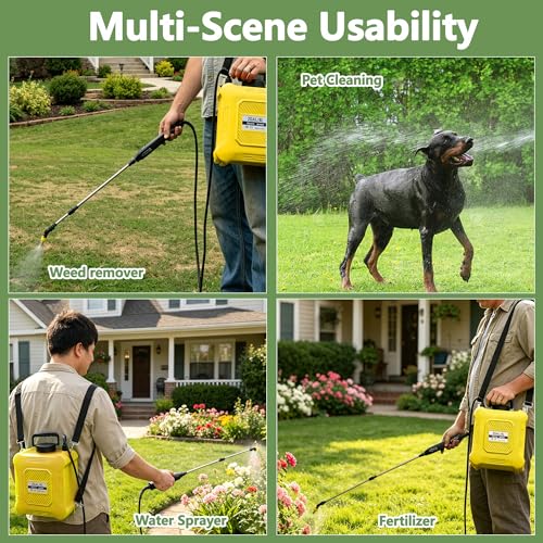 Battery Powered Sprayer 2 Gallon Electric Garden Sprayer for Plants & Weeds