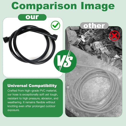 One PVC nylon reinforced spray replacement hose, 47.24 inch garden water pump outlet hose, backpack spray heavy replacement accessories