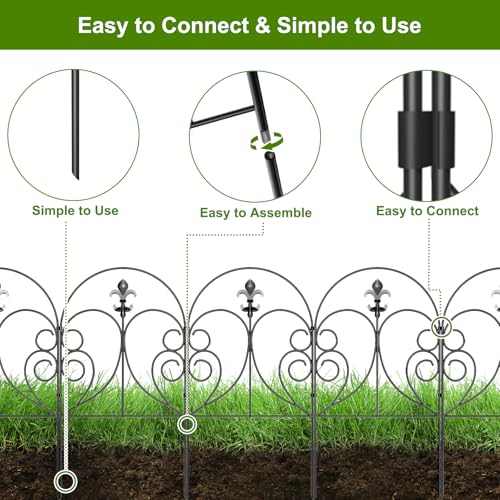 PINPON 10-Pack Garden Fence 24in(H) x 10ft(L)