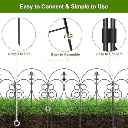 PINPON 10-Pack Garden Fence 24in(H) x 10ft(L)