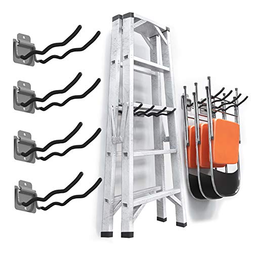 TORACK Garage Tool Organizer Hooks, 4-Pack Heavy-Duty 12" Steel Wave Hooks - size: 4-Pack 12" Wave Hooks