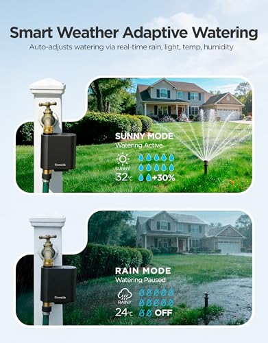 GoveeLife H5901 Smart WiFi Sprinkler Timer with Gateway, 1 Water Outlet - style: Sub-1G Gateway+1 Pack