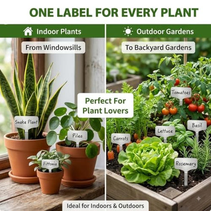 304 Stainless Steel Plant Label, 20 Waterproof Metal Plant Label Stakes and Marker Pen, 7.87" Garden Markers for Outdoor Indoor Plants Identification. - size: 7.87inch