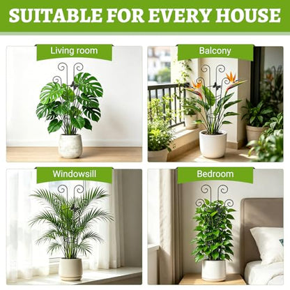 Plant Trellis 2 Pack Trellis for Potted Plants 29.96 in Trellis for Climbing Plants Indoor Plant Support Expandable Metal Monstera Plant Support for Pothos Ivy with Plant Ties - size: 29.96in, 2P