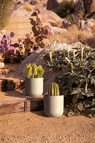 Veradek Mason Series Lima Planter - Large Round Outdoor Planter - color: Sand, size: 10 inches