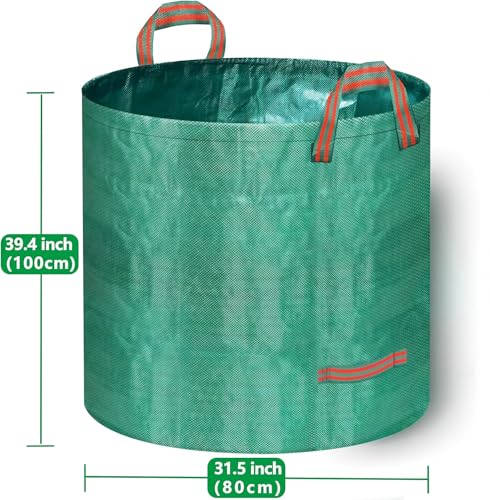 Yard Waste Bags,3-Pack 132 Gallon Reusable Collapsible Garden Leaf Bags - color: 132 Gallon Round