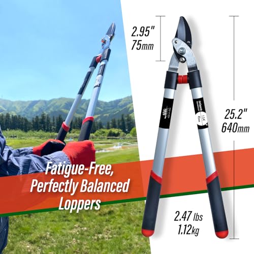 SUIZAN Bypass Hand Loppers 25" - Japanese Branch Cutter Garden Tree Trimmer - size: Bypass Loppers 25" (640mm)
