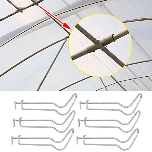 Fdit 30Pcs Stainless Steel Plant Support Spring Clip Greenhouse Spring Fixing Clamps for Home Garden (1#)