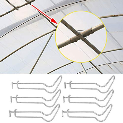 Fdit 30Pcs Stainless Steel Plant Support Spring Clip Greenhouse Spring Fixing Clamps for Home Garden (1#)