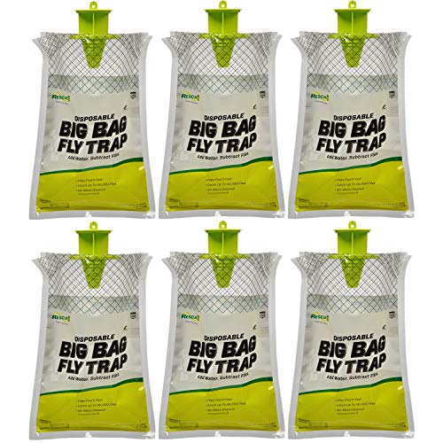 RESCUE! Big Bag Fly Trap – Disposable, Outdoor Use - 6 Traps