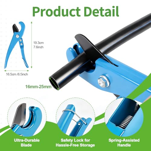 RedChili 3PCS Drip Irrigation Hole Punch Tubing Cutter Tool, 2 in 1 Hole Punch & Tubing Cutter Set Drip Line Hole Puncher Tool for 1/4 Inch Barbed Fitting Insertion for Garden Drip Tubing System - size: 3Pcs Punch Tool Sets
