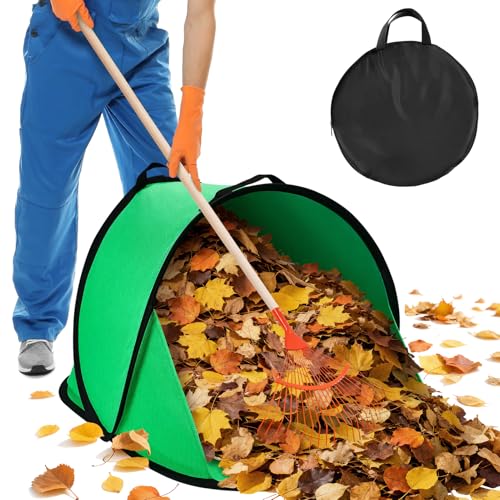 2026 New 60 Gallon Pop-Up Foldable Leaf Collector,Portable LeafBag,600D Oxford Cloth Leaves Pick Up Tool,Thicken Collapsible Leaves Picker Bag,Dustpan-Type Lawn Collector,Reusable Yard Garden Bag