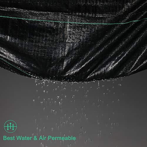 Weed Barrier Fabric, Heavy Duty Landscape Fabric Garden Cloth, 4ft x 10ft - size: 4ft x 10ft