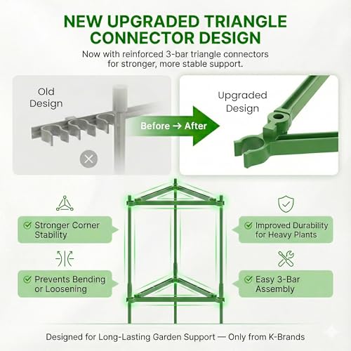 3 Pack 48" Tomato Cages for Garden - Large Tomato Plant Support Trellis - size: 3 Pack, 48 Inches
