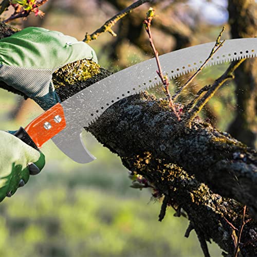 14FT Pole Saw for Tree Trimming 2-in-1 Hand Saw Steel Blade Extension Pole - size: 14 FT