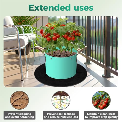 20.5 Inch 8 Pack Non-Woven Tree Mulch Ring for Weed Controlling - size: 20.47 inch