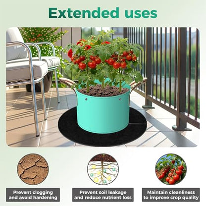 20.5 Inch 8 Pack Non-Woven Tree Mulch Ring for Weed Controlling - size: 20.47 inch